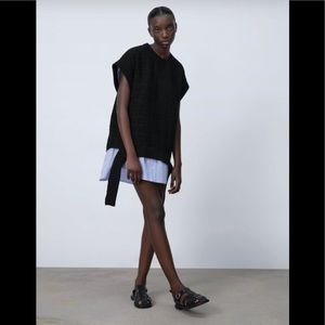 NWT Zara Size Small Combination Hi-Lo Mini Dress